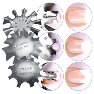 3 Grosse Nailart Edge Trimmer Schablone Fur Acryl French Nagel Modellage Silber Ebay