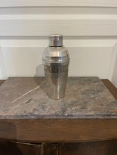 Ancien SHAKER Métal Argenté Cocktail Barman Vintage 25cm