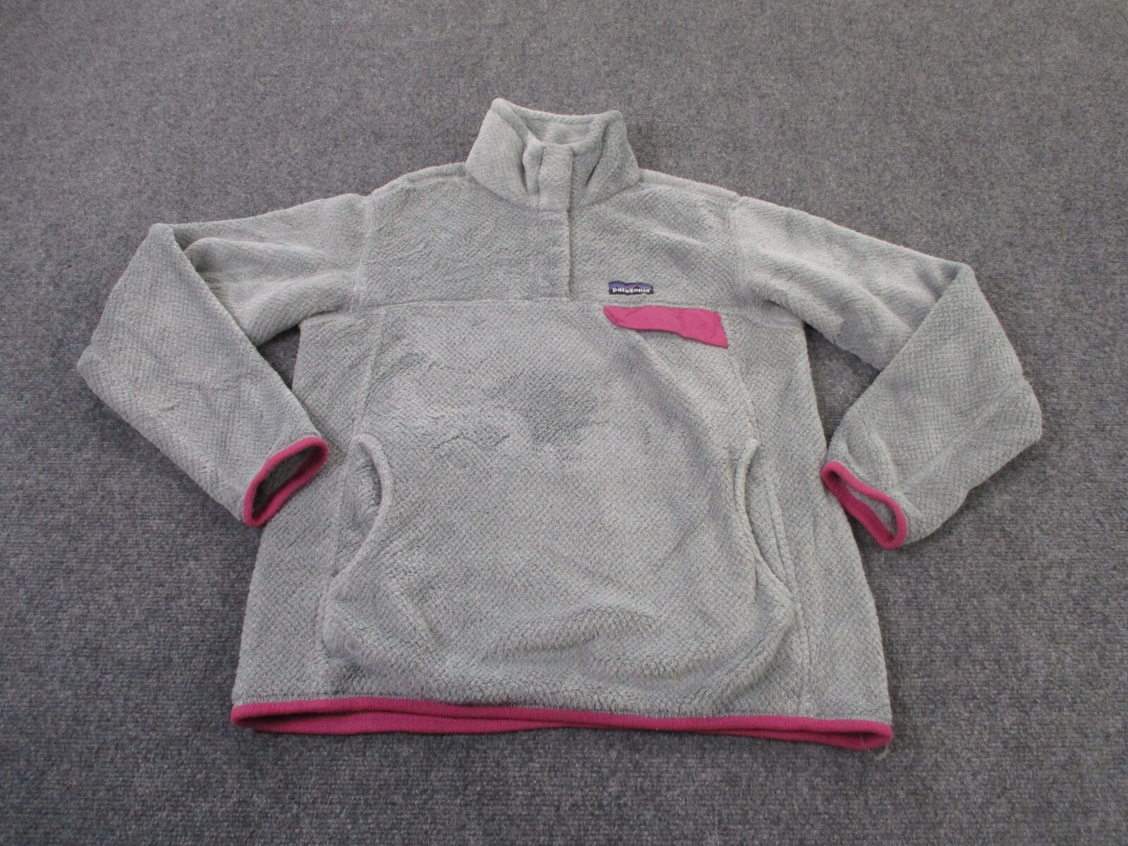 Patagonia Womens M Gray Snap-T Fleece Jacket for Outdoor Camping