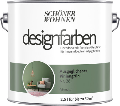 Wandfarbe Designfarbe Grün Ausgeglichenes Piniengrün Schöner Wohnen 2,5L
