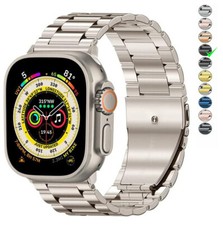 Stainless Steel iWatch Band Metal Link Strap for Apple Watch Ultra/Ultra 2 49mm