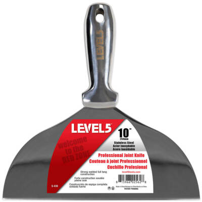 LEVEL5 Profi Spachtel ganz aus Edelstahl 254mm Malerspachtel Trockenbau 5-410
