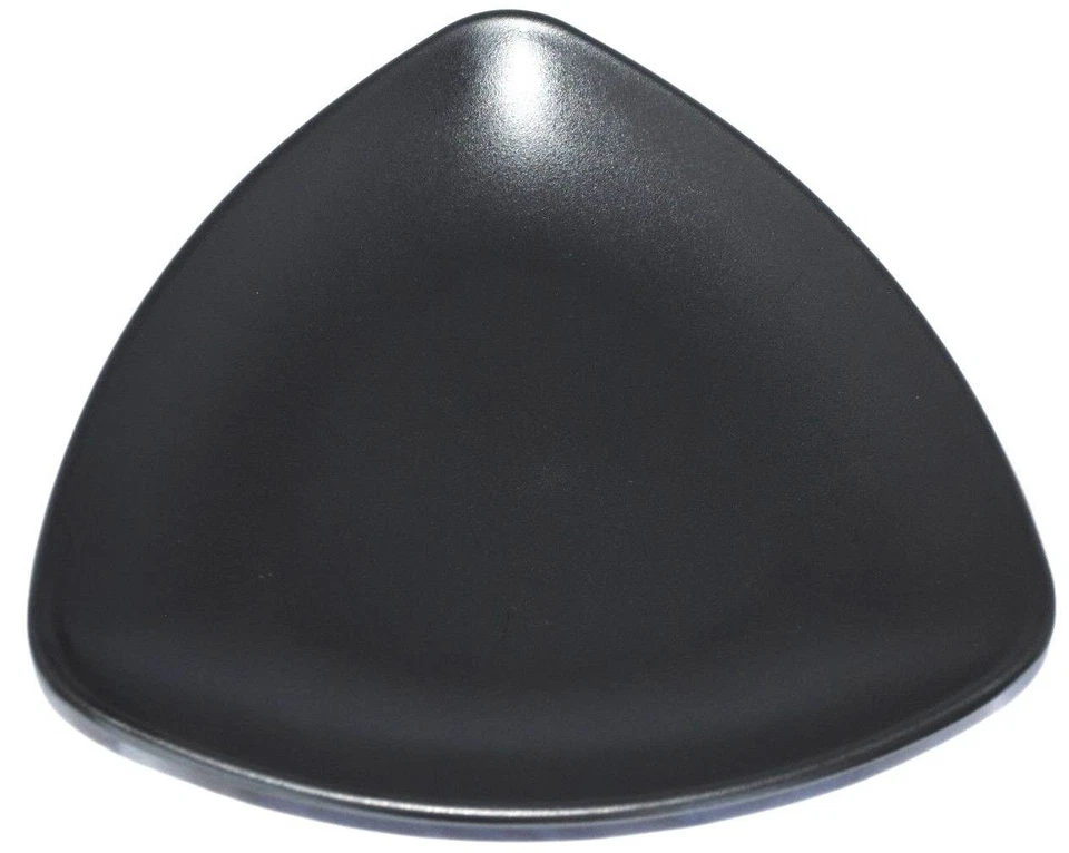 Thick Hard Melamine Plates Sushi Sashimi Dish 8” 9"  Triangle Shield Shape Black - Image 4 of 4