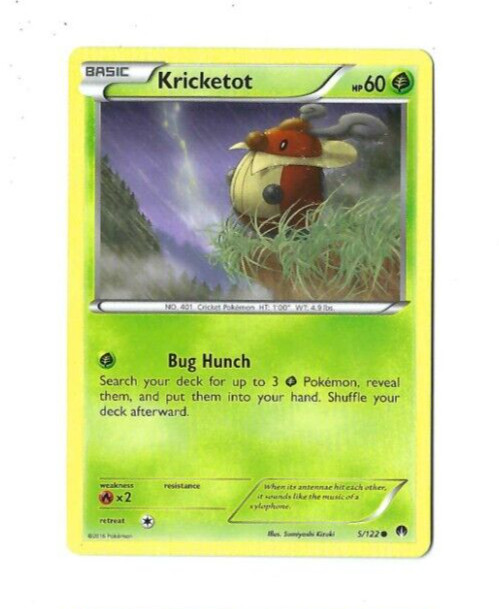 2016 Pokemon TCG #5/122 XY Breakpoint Kricketot