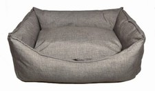 CUCCIA DIVANETTO CANI SFODERABILE COTONE MISTO FONDO TNT VARI COLORI 75X55H23