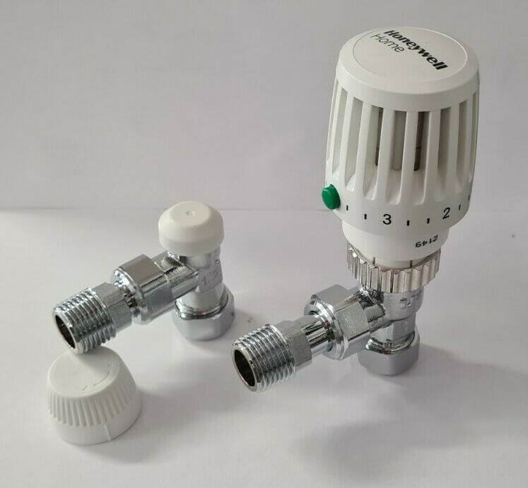 Honeywell VTL120-15A u0026amp; VTL120-15S thermostatic valve and lockshield |  eBay