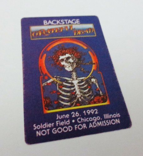 Grateful Dead Backstage Pass Soldier Field Chicago Illinois IL 26/06/92 26/06/1992 - Imagen 9 de 12