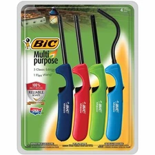 BIC Multi-purpose Classic Edition Lighter & Flex Wand Lighter, 4-Pack**FAST SHIP