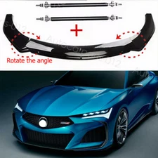 For Acura TXL Glossy Black Front Bumper Lip Splitter Body Kits+ 2x Strut Rods