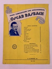 Vintage Sheet Music Piano Compositions  Arrangements Oscar Rasbach 1942  PA-10