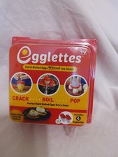 Egglettes As Seen On TV Egg Cooker Hard Boiled Egg Pods Set Of 4 Sealed
