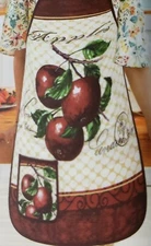 Twill Fabric Kitchen Apron with pocket, 20"x 30", RED APPLES, ASM 