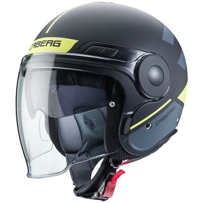Caberg Uptown Loft Jethelm, matt-schwarz/fluo-gelb-anthrazit, Gr. S (55/56)