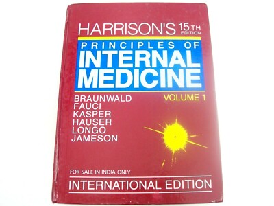HARRISON'S PRINCIPLES OF INTERNAL MEDICINE VOLUME 1 15TH ED MEDICAL TEXTBOOK 
