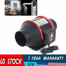 4 inch 310m³/H Inline Duct Ventilation Fan Vent Exhaust Blower Vent Fan New
