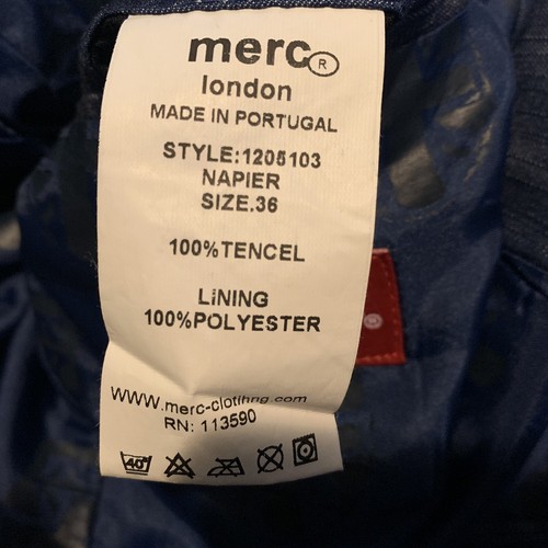 Merc London Napier Blau Blazer Herren Jacke Cocktail Party Taschen 36 - Bild 4 von 8