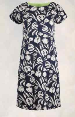 WEIRD FISH LADIES FLORIDA COTTON JERSEY DRESS NAVY FLORAL NEW (R) SALE  UK