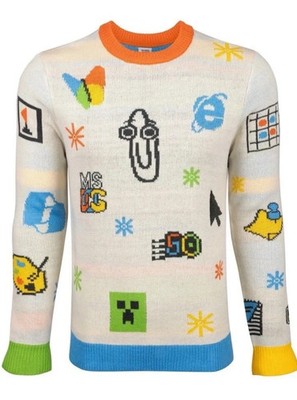 SEALED Microsoft 50th Anniversary Ugly Sweater XXL Clippy Windows 2025