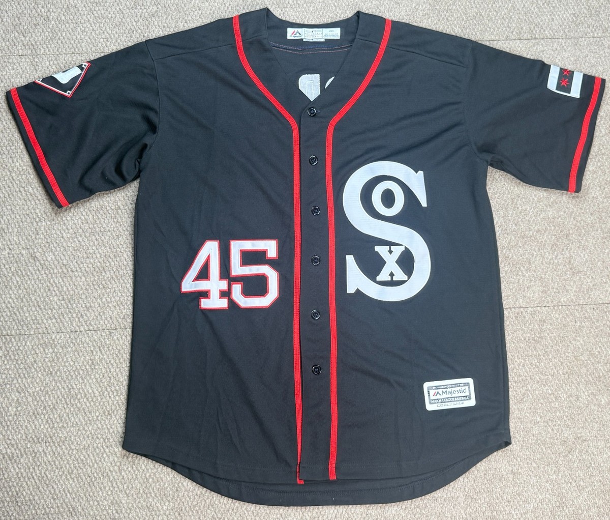 Majestic Cool Base Rare MLB Chicago White Sox #45 Michael Jordan