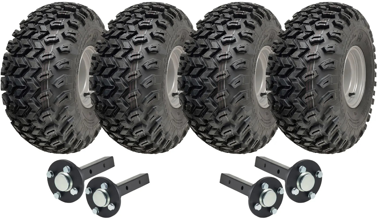 22x11.00-8 Twin Axle Utility ATV Quad Trailer Kit Wheels Axles Capacity 1800kgs