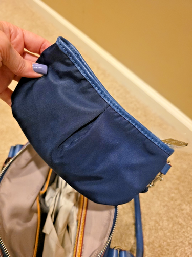 NWT MZ Wallace Baby Jane Navy Bedford with Ocean Leather - Picture 5 of 10