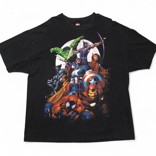 Marvel Mad Engine Y2K Avengers Iron Man Spider-Man X Men T-Shirt Men's XL 2000s