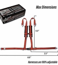 Aces Racing Rzr 1000 Turbo Xp Trail 4 Point Harness Red Aces Racing Rzr 1000 Turbo Xp Trail 4 Point Harness Red