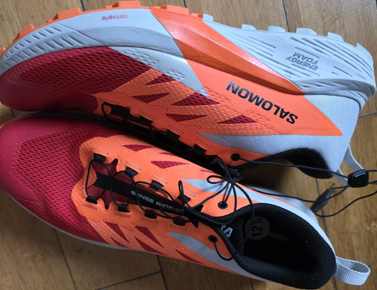 Orange Red Drawstring Low Top Running