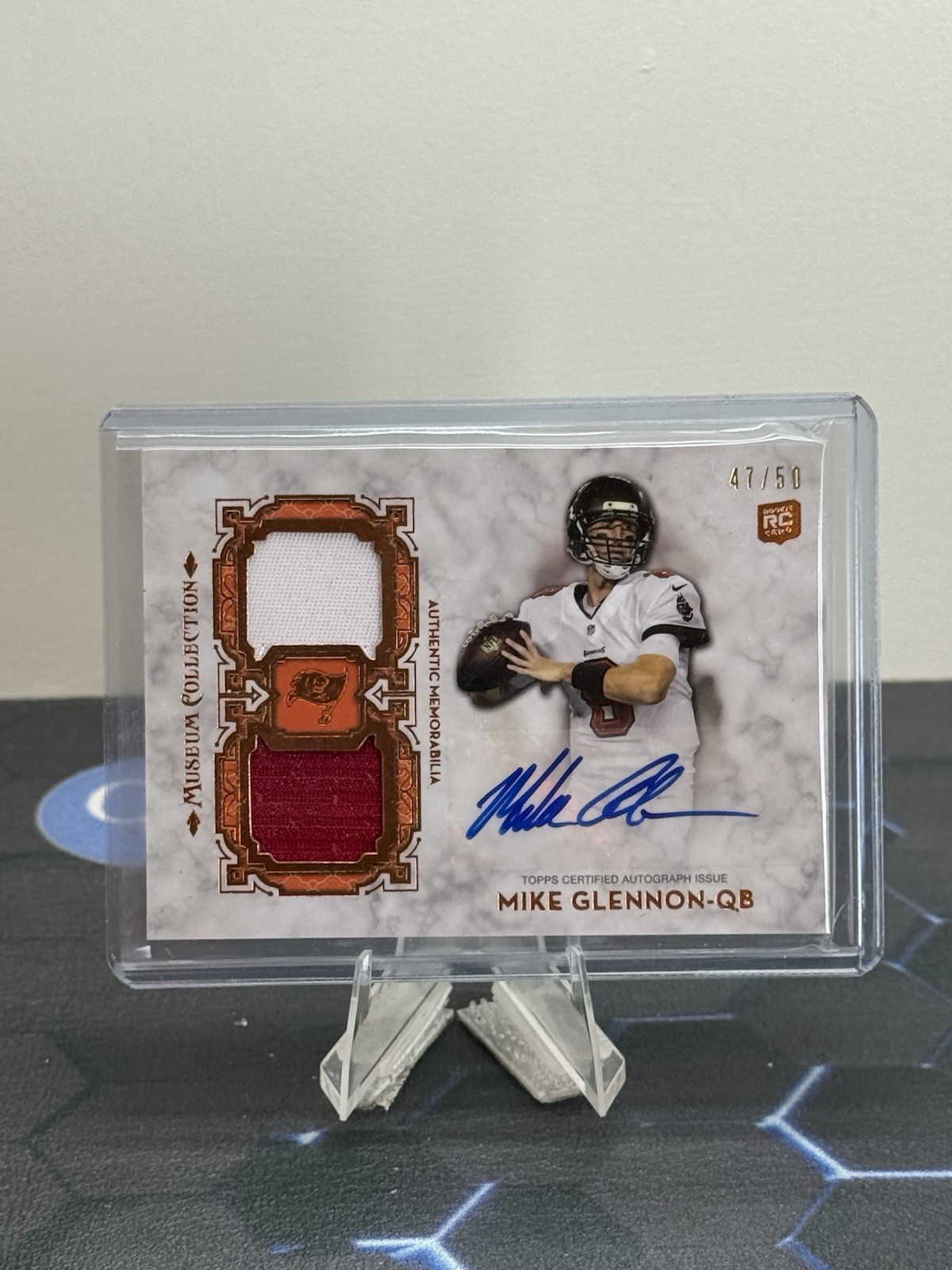 Mike Glennon Topps Museum Collection Signature Swatches Dual Relic Autograph #MG Base