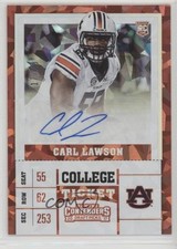 2017 Panini Contenders Draft Picks Cracked Ice Ticket 17/23 Carl Lawson Auto 1k5