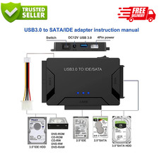 IDE SATA to USB 3.0 Adapter 2.5/3.5 Zoll HDD/SSD Festplatten CD DVD ROM