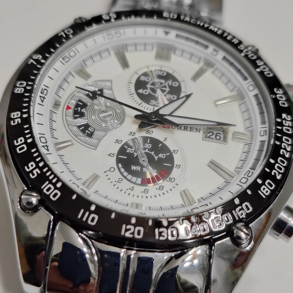 Relógio de quartzo masculino CURREN 8023 impermeável esporte relógios militares masculinos Business Sta - Imagem 2 de 4