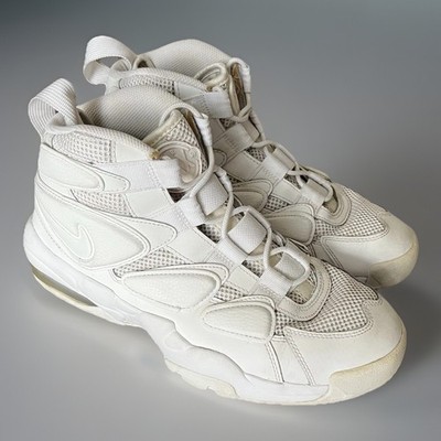 Nike Air Max2 Uptempo 94 Triple White Sneakers 922934-100  Mens US 9 UK 8