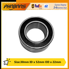 A/C Compressor Clutch Bearing 30mm ID x 52mm OD x 22mm Thick Metal PHOBOOS