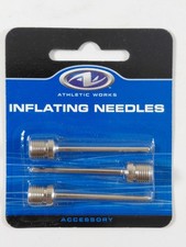 Athletic Works Inflating Needles 3-Pack Chrome Plated Brass Air Pump Ball