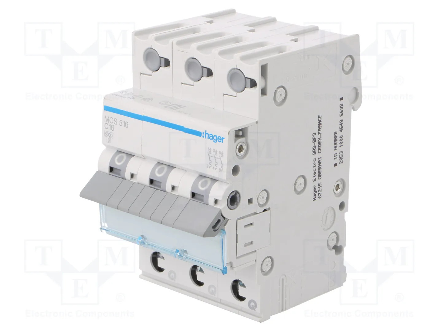 MCS316 Interruttore magnetotermico 3P C 16A Icn=6000A - Immagine 4