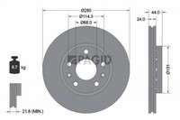 2X Bremsscheibe Pagid 54955NC FüR Mercedes Citan Tourer W420 GroßRaumlimousine 3