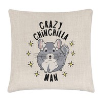 VerrüCkte Chinchilla Mann Stars Leinen Kissenbezug - Lustig Tiere