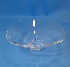 Vintage Stueben 10" Art Glass Bowl "Trillium" Designed By Donald Pollard Signed