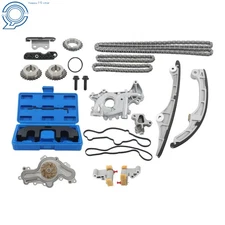 Timing Chain w/Tools Water+Oil Pump For Ford Mercury Lincoln Mazda 07-10 3.5L