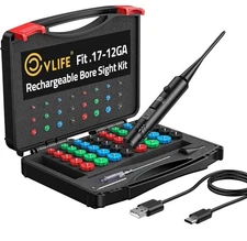 Professional Red Laser Bore Sight Kit Upgraded Bore Sighter fits 0.17 to 12GA