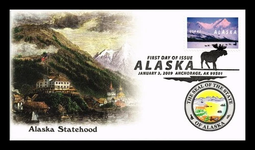 US COVER ALASKA STATEHOOD 50TH ANNIVERSARY FIRST DAY ISSUE FLEETWOOD