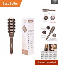 Anti-Static Round Brush with Boar Bristles - Perfect for Blow Drying Curling