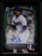 2025 Bowman Chrome  Alejandro Rosario Prospect Autographs Reptilian Green #/99