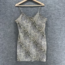 Unbranded Night Gown Women M Medium Gray Animal Print V-Neck Sleeveless Sleep