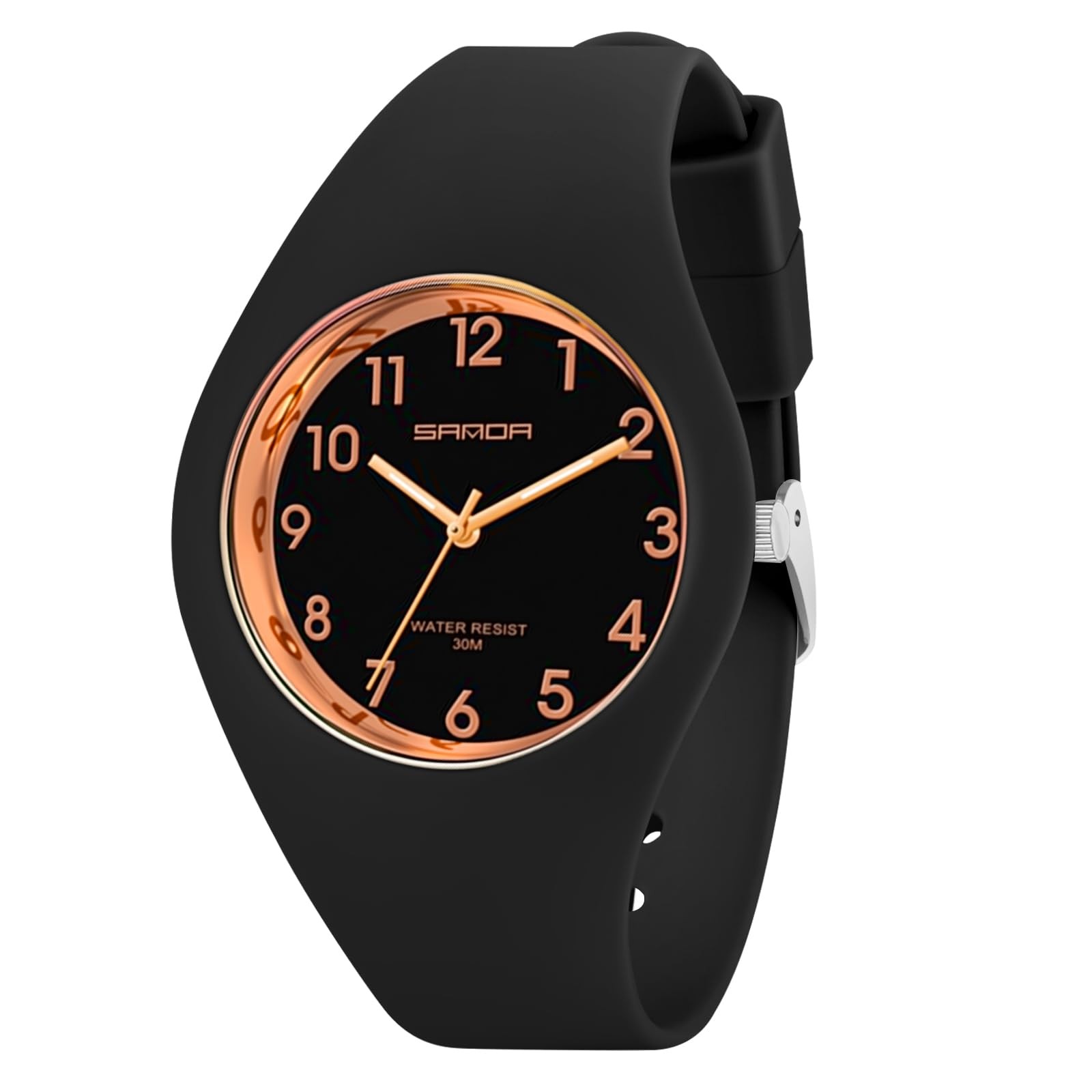Damenuhr Damen Analog Quarz Uhr mit Silikonband Uhren Damen Sportlich Armbanduhr