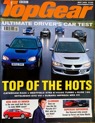 TOP GEAR MAGAZINE MAY-2003 - MG ZT-T, Aston DB7 GT, Westfield XTR2, Ferrari 360