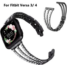 Diamond For Fitbit Versa 4/3/Sense 2/Sense Band Strap Metal Stainless Steel