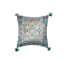 , Multicolor Tasseled Elegance Velvet Pillow