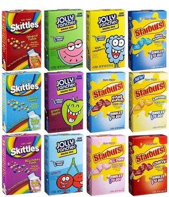 SINGLES TO GO! Sugar Free Variety Pack of Water Enhancers - Skittles,... 